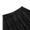 thumbnail image 4 of Aayomet Femmes Jupes Rétro Couleur Pure Jupe en Dentelle Tempérament (Noir, XXL), 4 of 5