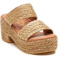 thumbnail image 1 of Coconuts by Matisse Women s Platform Slide Sandal, Cognac, 7, 1 of 3