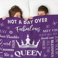 thumbnail image 6 of Birthday Gifts For Women- Queen Birthday Throw Blanket 50"x60", Gifts for Women Birthday Unique, Daughter, Grandma, Mom Birthday Gifts, Women Birthday Gift Ideas for Friends, Wife, Sister, Girlfriend, 6 of 6
