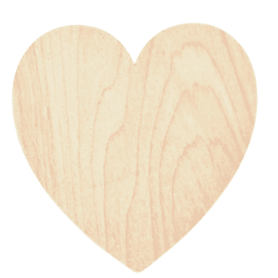 Krafty Supply Wood Hearts, 1/4" Thick Birch Wood, Bulk Set of 25 Wood Hearts, Large, 10 inches