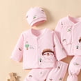 thumbnail image 6 of Povozer Newborn Baby Boys Outfits Sets Newborn 7 Piece Infant Clothing Set Pure Cotton Baby Underwear Pants Newborn Baby Clothes For Boys Girls,Size 0-3 Months,Pink, 6 of 7
