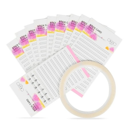 Make Store Card Payment 10pcs False Lashes Grafting Stick Card with Adhesive Tape Quick Blossom Storage Grafting False Eyelash Shop Individual Lash Extension Kit ()