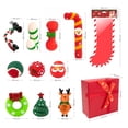 thumbnail image 3 of BESTSKY Christmas Holiday Themed Pet Giftset Soft Plastic Dog Chewing Toy Teething Rope Gifts Box for Various Size Breeds, 3 of 7