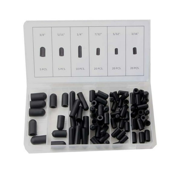 qiya 80pcs Carburetor Vacuum Line Cap Block Off Assortment RUBBER CAP ASSORTMENT