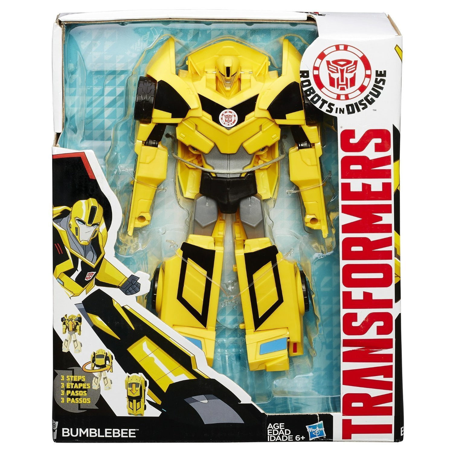Transformers Robots In Disguise 3-Step Changers Bumblebee Figure Transformers Robots In Disguise 3-Step Changers Bumblebee Figure