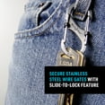 thumbnail image 4 of Nite Ize S-Biner SlideLock Stainless Steel - Secure Key Holder Carabiner with SlideLocks - Key & Keychain Organizer - Lockable Carabiner for Daily Use - 10lb Weight Rating -Size 2, Stainless (5 Pack), 4 of 6