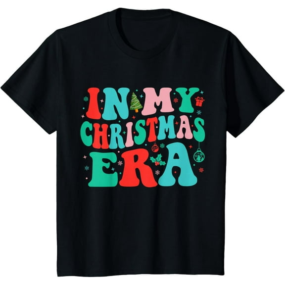 Kids Girls Christmas Graphic Top Holiday Print Tee