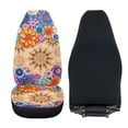 thumbnail image 4 of Uorisanigo Universal Car Front Seat Covers Ethnic Floral High Back Bucket Seat Cover, Blanket Cloth Car Seats Cover, 2-Pack Auto Seats Cushion Fit for Most Cars SUV, 4 of 7