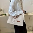 thumbnail image 6 of Women's Corduroy Tote Bag Large Capcity Handbags for Women Commuting Women's Bag Messenger Shoulder Bag Female Handbag Beige, 6 of 6