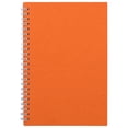 thumbnail image 2 of Clearance Under $2, 1 Pack A5 Spiral Notebook, Lined Journal with Margin, Glossy Faux Leather Cover Wirebound Notepad for Office & Writing, Paper, 21x14cm(Orange), 2 of 6