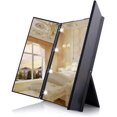 thumbnail image 1 of Unique Tri-Fold Cosmetic Makeup Mirror Travel Make Up Mirror - Black, 1 of 3