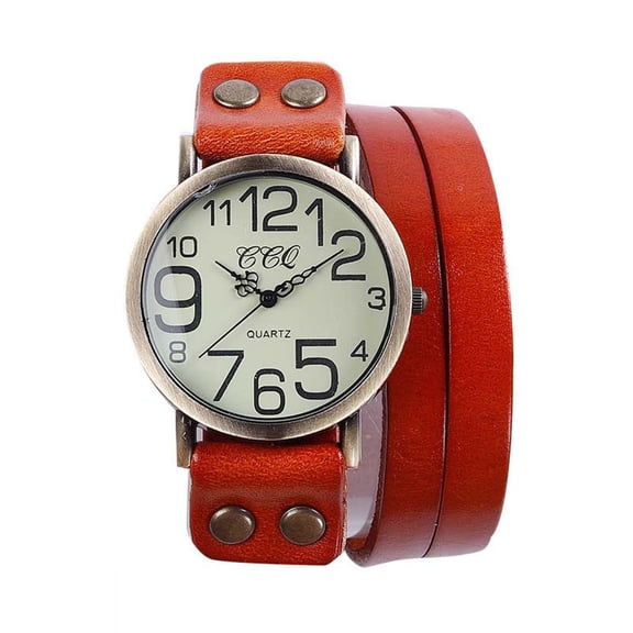 Qholemyo Vintage Leather Watches For Men Women Classic Dress Wrist Watch Analog Quartz Watch Best Gifts For Men Women