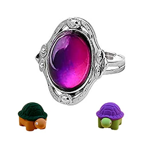 Mood Ring for Kids Adjustable Size Girls and Boys Color Changing Mood Rings