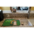 thumbnail image 2 of Longhaired Red and White Chihuahua St. Patricks Day Dish Drying Mat, 2 of 5