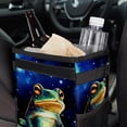 thumbnail image 6 of Starry Sky Frog Foldable Car Trash Can with Lid, Leak-proof Mini Trash Can Hanging Storage Bag- Car Trash Bin for, 6 of 6