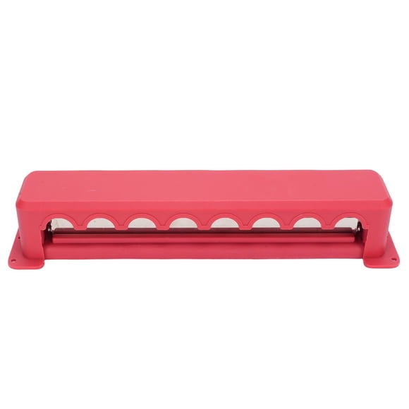 8 Positions Bus Bar, AC545A DC600A Secure Wiring Power Distribution Block for Electrical Appliances Black,Red