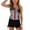 Black-G, variant on Kids Girls 2 Piece Tank Swimsuit Patriotic USA Flag Print Swim Top with Side Drawstring Shorts Quick Dry Bathing Suit Red-H