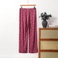 thumbnail image 3 of GigrtiJin Plus Size Pajamas Pants for Womens Bow Print High Waisted Pajamas Pants Loose Lounge Pajamas Pants with Pockets XL-5XL, 3 of 5