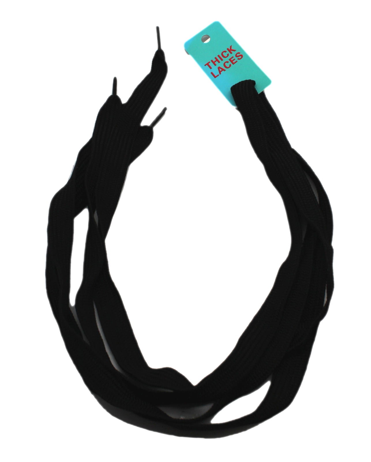 Solid Black Flat Skateboarding Shoelaces (2 Laces)