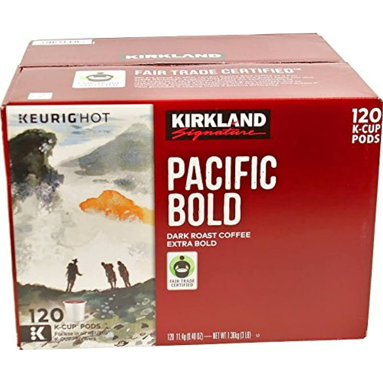 Kirkland Signature Pacific Dark Extra Roast Bold K-Cups, 240 Count