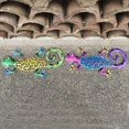 thumbnail image 5 of ZHAOCHENG Juego de 2 piezas de decoración de pared de metal con diseño de geco y lagarto para patio, cerca y jardín, 12,2 x 5,9 pulgadas, 5 of 5