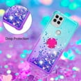 thumbnail image 5 of Phone Case for Moto G Stylus 5G (2021), Shiny Bling Quicksand Effect TPU Bumper Case with Four Corners Anti-Fall Heavy Protection Cover for Moto G Stylus 5G Blue Purple, 5 of 7
