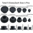 thumbnail image 2 of 20Pcs 5 Sizes Silicone Hole Plug Black Rubber Round Waterproof Button Tube End Cover Soft Flexible Stopper Plugs Furniture Accessory Fit for Bottle Pipes 7.5-21mm Inner Diameter, 2 of 9