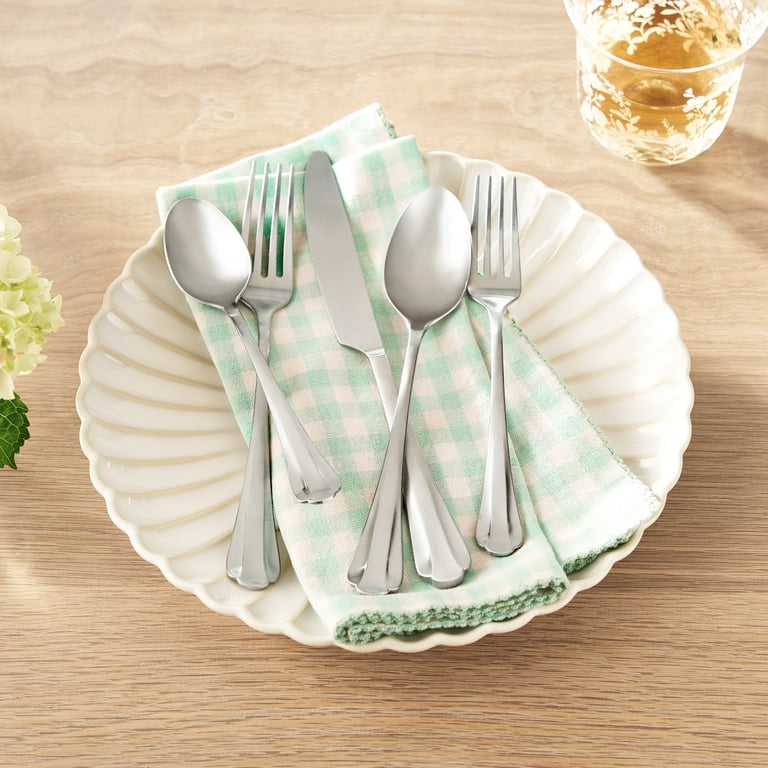 Pioneer Woman Colette Satin 20 piece Flatware Set - Walmart.com