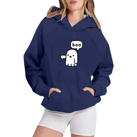

WUDATI Women s Halloween Vibe Hooded Sweatshirt Long Sleeve Lightweight Loose Fit Elastic Fabric Casual Pullover for Fall Winter Pair with Jeans or Leggings Perfect for Daily Wear Comfortable Stylish