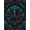 Black Red Teal, Pattern 17, variant on ODIKA 8'x10' Washable Area Rug Doormat Horror Distressed Nautical Vintage Map Border Rum Octopus Refined for Dining Room, Large Office, Lounge, Non-Slip Chair-Friendly Mat