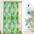 thumbnail image 3 of Green Vintage Geometric Decor Shower Curtain,Blue Art&nbsp; Bathroom Decor Polyester Fiber Plastic Rings Quick-Drying Waterproof for Bathtubs/Bathroom, 72x36 inches, 3 of 6