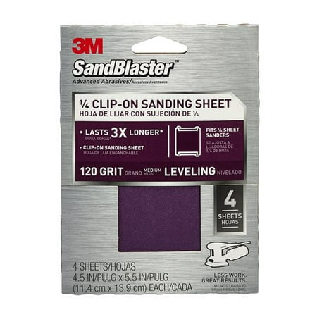 

3M SandBlaster Palm Sanding Sheets 4.5 in x 5.5 in 120-Grit
