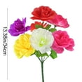 thumbnail image 3 of Wooowa 7-Stem Artificial Garden Roses - Delicate Faux Florals for Home Tabletop Vase Decor & Valentine's Day Romantic Accents, 3 of 7