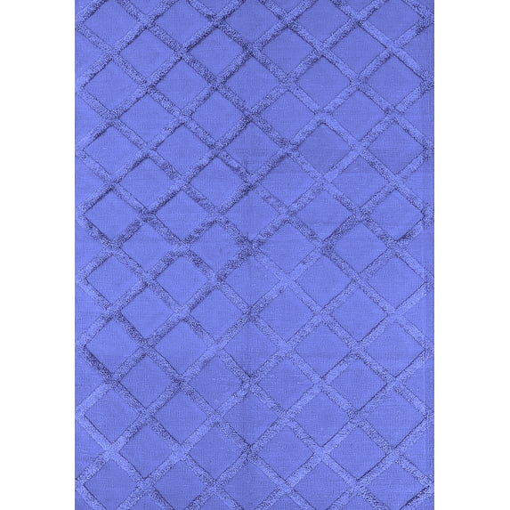 Ahgly Company Machine Washable Indoor Rectangle Oriental Blue Industrial Area Rugs, 5' x 8'