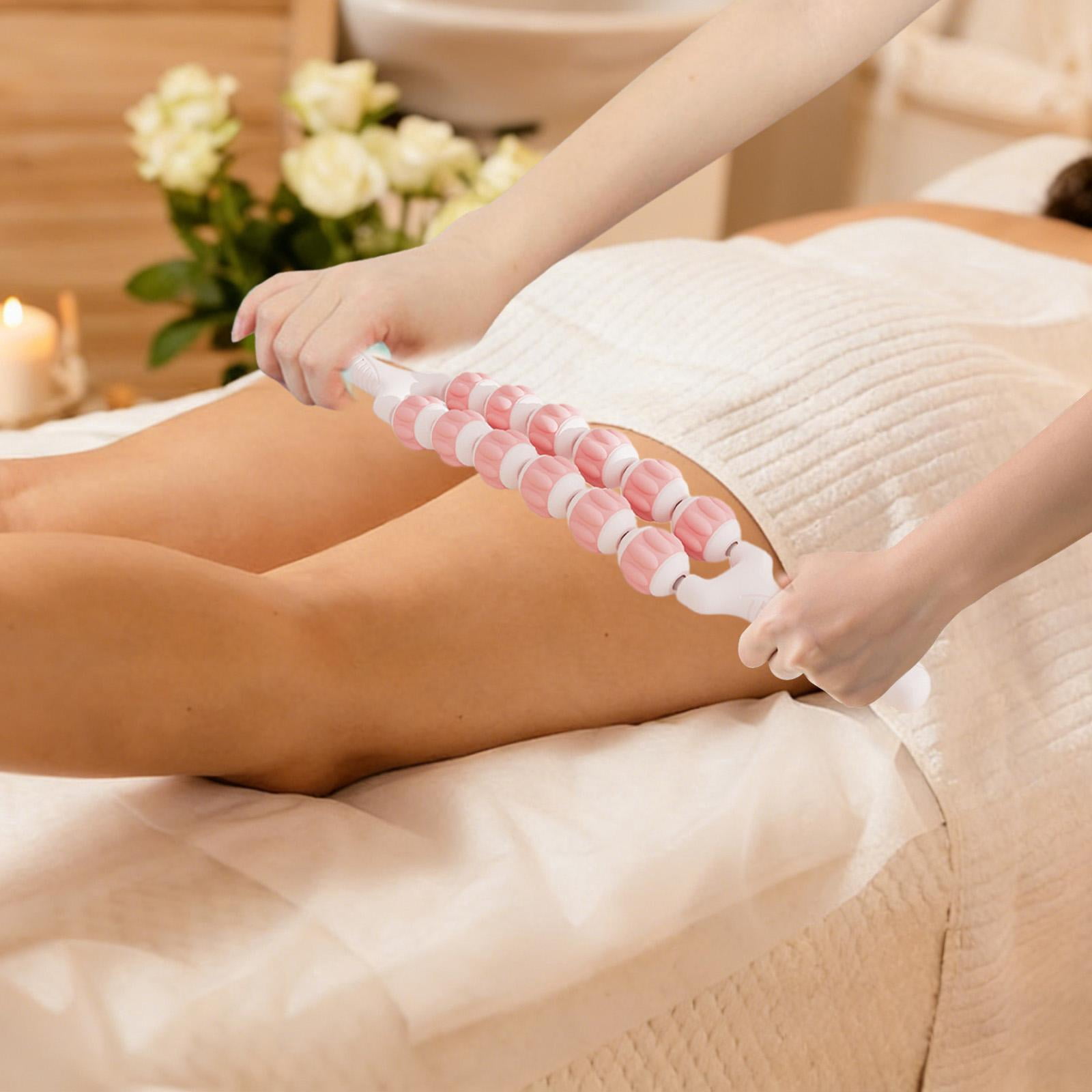 Baoblaze Massage Roller Rod Sensory Integration Training Device Deep Tissue Calf Rolling Pink 2 Row