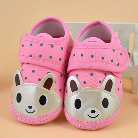 

Binmer Newborn Girl Boy Soft Sole Crib Toddler Shoes Canvas Sneaker Pink 11