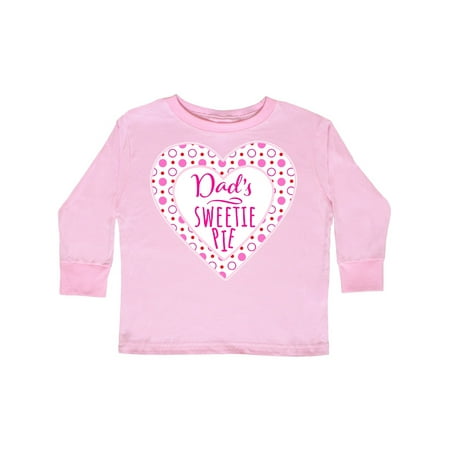 

Inktastic Dad s Sweetie Pie with Pink Hearts Gift Toddler Boy or Toddler Girl Long Sleeve T-Shirt