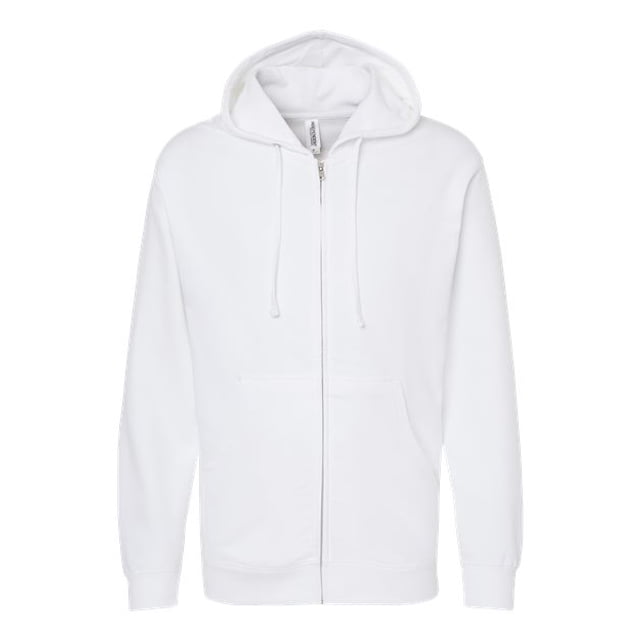 Independent Trading Co Sudadera con capucha y cremallera completa para hombre de peso medio SS4500Z Blanco M Compañía de Comercio Independiente SS4500Z