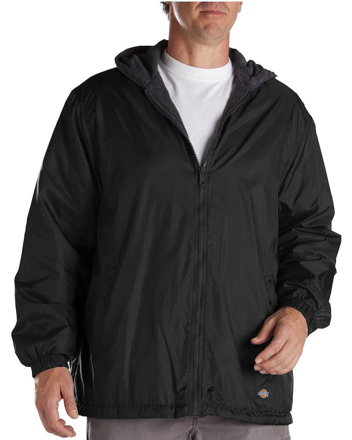 Men's Fleece Lined Hooded Nylon Jacket