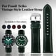 thumbnail image 4 of Correa de reloj de piel de vaca vintage de 20 mm y 22 mm para Fossil Je-ep Wrangler Seiko, pulsera de cadena de reloj verde retro de cuero genuino para hombres y mujeres, 4 of 5