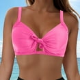thumbnail image 2 of Bikini Tops for Women - Large Bust Swimsuit Top Only Knot Twist Full Coverage Bathing Suit 2025, 2 of 9