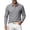 Gray, variant on Men's Linen Shirts Long Sleeve Polo-Collared Button Solid Color Shirt Versatile Breathable Casual Business Tees (XL, Black)