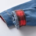 thumbnail image 5 of WEIYLL Toddler Boys Girls Windproof Plaid Denim Coat Jacket Kids Warm Outerwear Jacket for 4-5 Years, 5 of 7