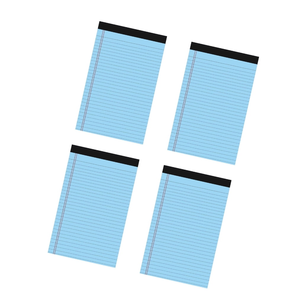4 Pcs A4 Lined Paper Pads Legal Pad Small Note Pad Pocket Notebook Scratch Pads