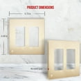 thumbnail image 3 of ENERLITES Elite Series Screwless Decorator Wall Plate Child Safe Outlet Cover, Size 2-Gang 4.68" H x 4.73" L, Unbreakable Polycarbonate Thermoplastic, SI8832-BGD, Brushed Gold, 3 Pack, 3 of 5