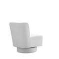thumbnail image 5 of Swivel Accent Chair, 360 Degree Club Chair Upholstered Armless Sofa Nursery Chair, Modern Reading Chair Leisure Lounge Chair for Bedroom Living Room Hotel Office, 23.60''L*26.80''W*30.00''H, Ivory, 5 of 7