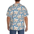 thumbnail image 3 of Pofeuu Funny Cute Healthy Teeth Print Mens Casual Short Sleeve Shirts Beach Summer Spread Collar Pocket Tops Men's Casual Short-sleeved Shirt-Large, 3 of 5