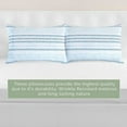 thumbnail image 4 of Elegant Comfort Set of 2 Striped Pint Pillowcases - 1500 Series Hotel Quality Microfiber, Soft and Smooth Envelope Closure- King, Traci Aqua, 4 of 4