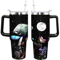 Unicorn Tumbler 40 oz Tumbler with Handle and Straw Lid Leak Proof - Unicorn Cup for Christmas Birthday Gifts for Women Girls - Stainless Steel Cup