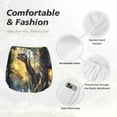 thumbnail image 3 of JUNZAN Sunshine Jungle Dinosaur Print Women's Athletic Gym Running Shorts with Phone Pockets - Workout Shorts-Small, 3 of 5